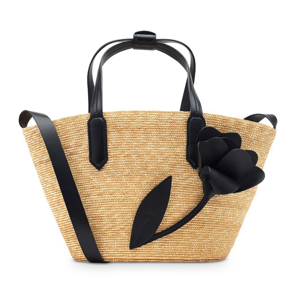 Small Tulip Raffia Tote